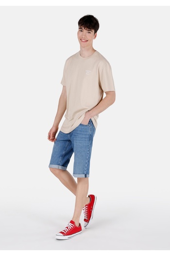 Colin's Μπεζ Ανδρικό T-Shirt - Μανίκια