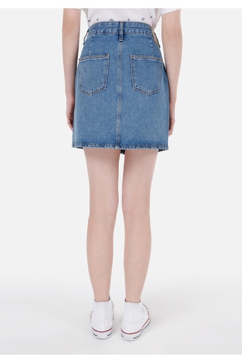 Colin's Fusta de damă din denim, slim fit, cu nasturi