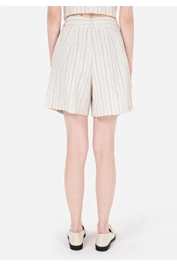 Colin's Regular Fit Low Waist Women's Ecru Shorts