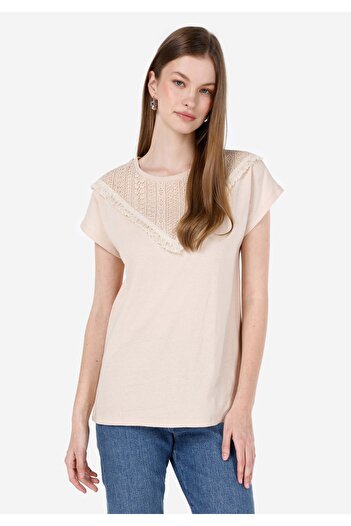 Colin's Beige Women's T-Shirt - Sleeves