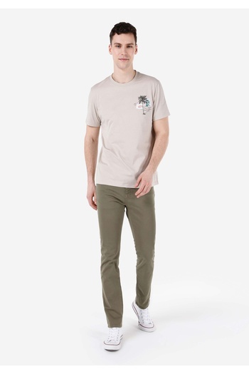 Colin's Ανδρικό T-Shirt - Πέτρινο Χρώμα, Μανίκια