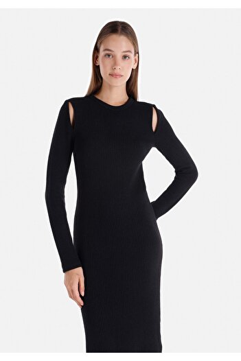 Colin's Black Midi Slim-Fit Women's Dress