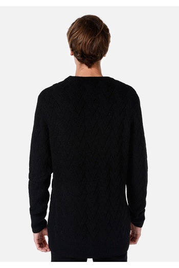 Colin's Black Knitwear Men's Sweater - Regular Fit