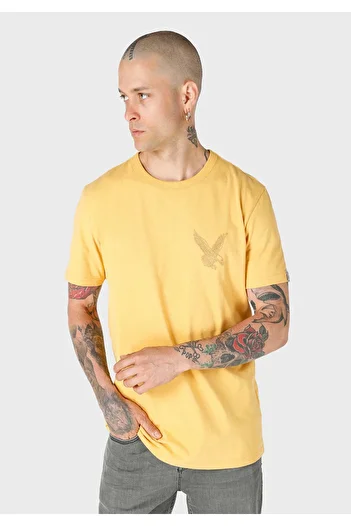 Colin's Men's Yellow Short Sleeve T-Shirt - Crew Neck, Regular Fit