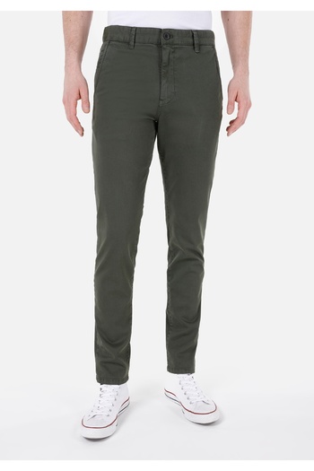 Colin's Ανδρικό πράσινο παντελόνι Slim Fit Mid Waist Straight Leg