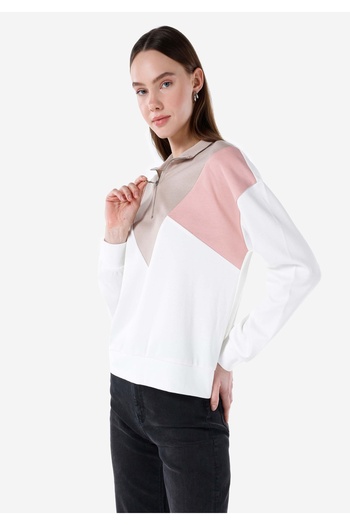 Colin's Regular Fit Zippered Plain Women's Multicolor Sweatshirt