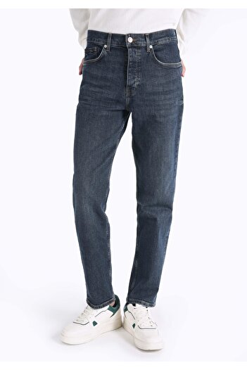 Colin's Loose Straight Fit Orta Bel Düz Paça Erkek Koyu İndigo Jean Pantolon