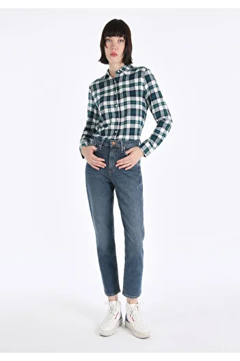 Colin's Slim Fit Mid Waist Narrow Leg Women's Indigo Jean Trousers