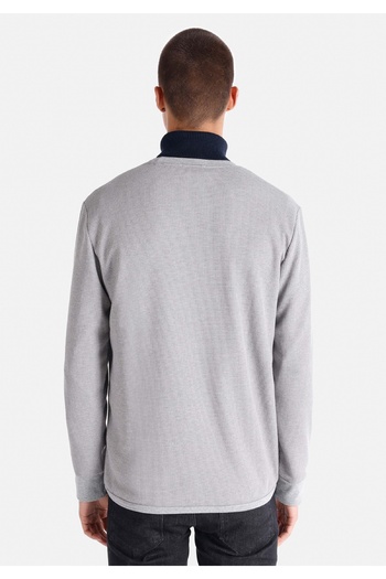 Colin's Regular Fit Round Neck Plain Men's Gray Long Sleeve T-Shirt