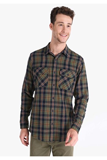 Colin's Men's Green U.Sleeve Shirt