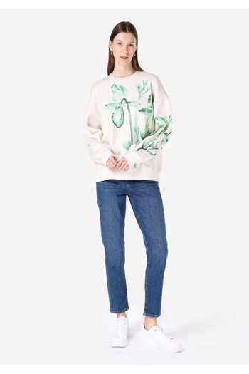 Colin's Γυναικείο φούτερ Cl Normal Cut Crew Neck με στάμπα εκρού 1067257