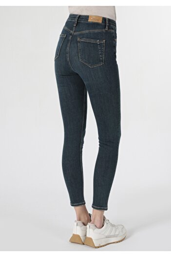 Colin's Skinny Fit High Waist Narrow Leg Women's Indigo Jean Trousers