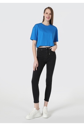 Colin's Γυναικείο κοντομάνικο μπλουζάκι Blue Regular Fit