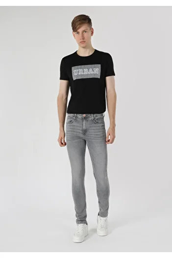 Colin's Skinny Fit High Waist Narrow Leg Men's Gray Jean Trousers
