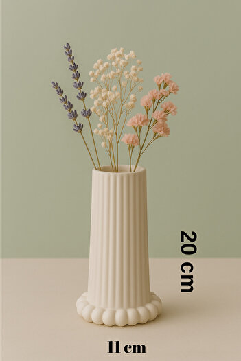 ZURİ DESİGN Bohemian Style Large Size Vase Striped Bubble Plate Nordic Vase