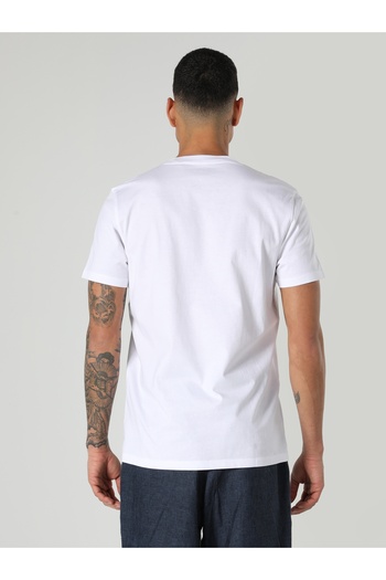 Colin's Men's White T-Shirt - Sleeves