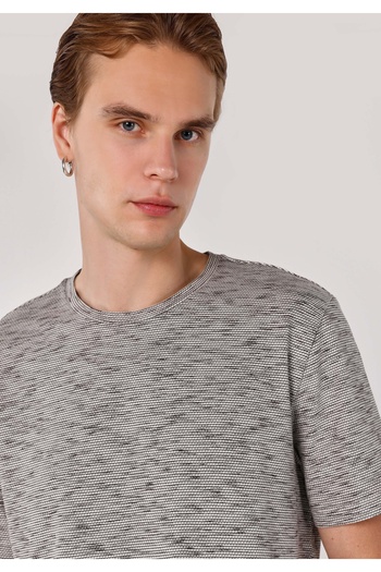 Colin's Ανδρικό κοντομάνικο μπλουζάκι Anthracite - Crew Neck, κανονική εφαρμογή