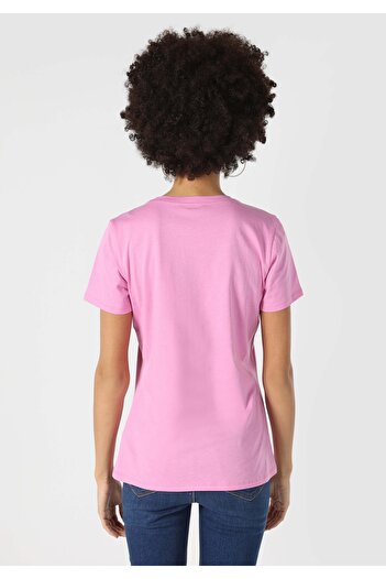 Colin's Pink Regular Fit Crew Neck Women's T-Shirt - Short Sleeve