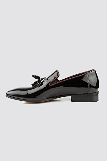 D'S Damat Ds Damat Black Genuine Leather Tuxedo Shoes