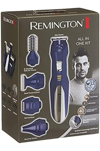 Remington PG6045 trimmer and shaver (titanium, blue, silver, for ears, eyebrows, nose)