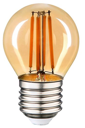 ORBUS G45 En Küçük Top E27 Duy Amber Sarı Işık Dekoratif Led Ampul