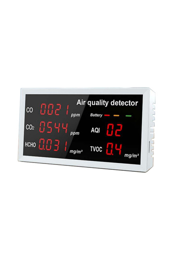 HOPE R 5 in 1 air quality detector HOPE R, CO, CO2, HCHO, TVOC, AQI with built-in battery