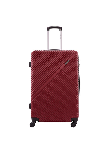 PARAJOHN Aura Large ABS Checked-In Hardside Luggage – Lightweight 30kg, 4-Wheel Spinner, 28 Inch Burgundy