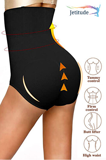 Jetitude Shapewear with High Waist and Classic Panty, Black