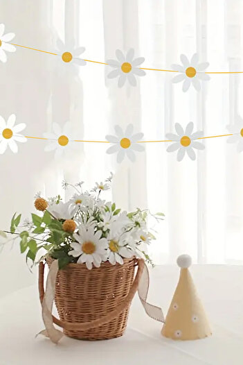 Le Mabelle Διακοσμητικό πανό για πάρτι White Daisy