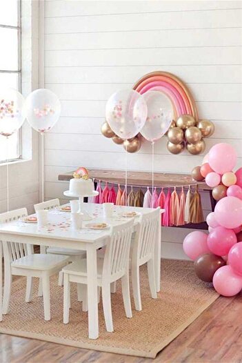 Le Mabelle Transparent 4-Piece Confetti Balloon Set