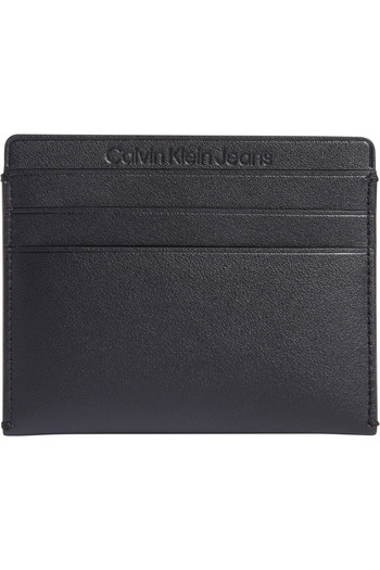Calvin Klein Men's Brand Logo Smooth Surface Slate Grey Lime Punch Card with Multiple Card Slots