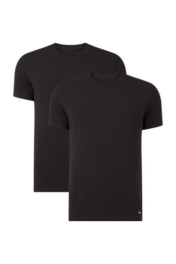 Nike Men's Brand Logo Cotton Casual Black Undershirt 0000Ke1010 Ub1