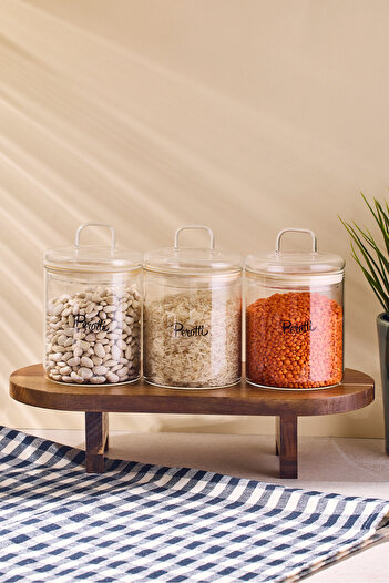 Perotti Hudson 3 Pcs 450 ml Borosilicate Glass Jar 9X10 cm
