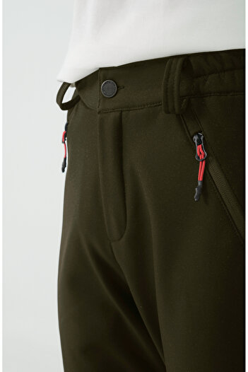 Longberg Men's Winter Windproof Softshell Pants with Fleece Inside Prs-1779