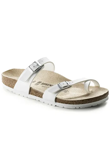 Birkenstock Women's Brand Logo Stylish Looking Comfortable Sole White Slippers Suitable for Daily Use 07105
