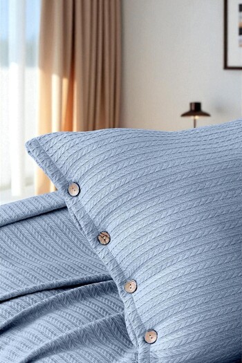 Cottonest Single Knit Pique Bed Spread with Pillow