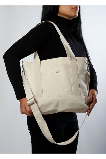 VAGO COLLECTION Zippered Canvas Crossbody Bag