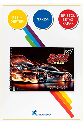 printkonsept Painting Book, Small Size Painting Book, 15 Sheets, Spiral Painting Book Size: 17*25