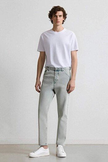 DeFacto Φαρδιά Εφαρμογή Rainy Jean Παντελόνι Baggy Fit D7278ax25sp