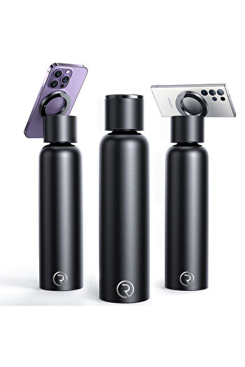 Sportsorigin 24oz 750ml Multifunction Portable Bottle Tripod Water bottle Black