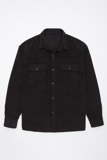 Redline Haven Men's Oversize Thick Velvet Shirt