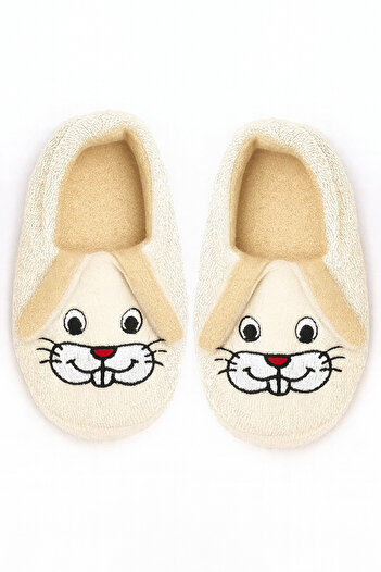 pufien Rabbit Embroidered, Cute, Nursery Shoes, Slippers, Home Shoes, Non-Slip Sole and Fluffy