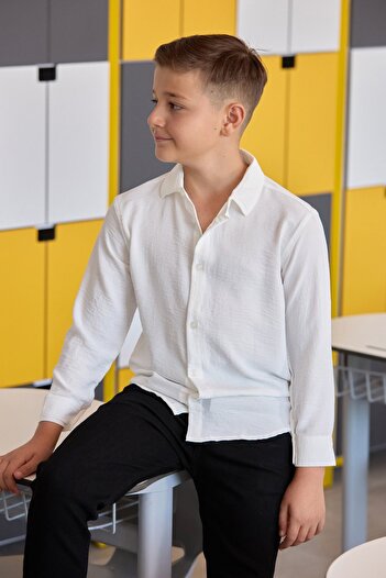 Fulla Moda Ayrobin Fabric Buttoned Boy's Shirt