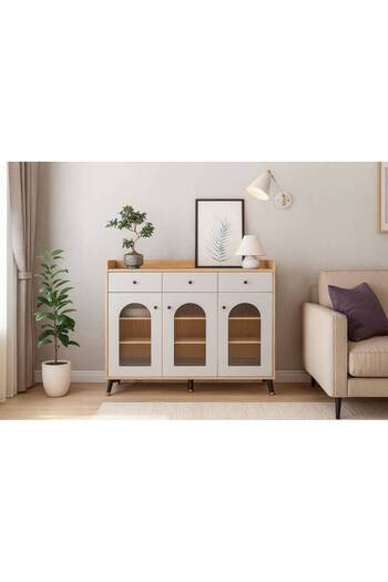 Al Saada Home Multipurpose Wooden Shoe Cabinet 120×35×95