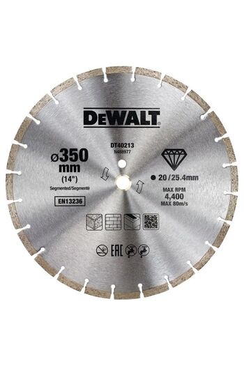 Dewalt - Segmented diamond blade for concrete and stone, 350mmx25.4/20mm [DT40213-QZ]