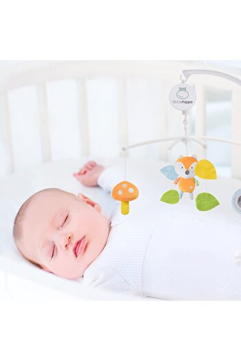 Konig Kids - سرير فوكس الموسيقي المتنقل مع ألعاب معلقة من القطيفة