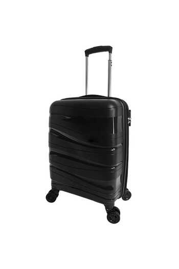 OEM Trolley model Waves, 4 wheels 360 degrees, lock, telescopic handle, black, 58 x 38 x 20 cm