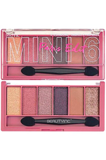 TECHNIC Paris Edit eyeshadow palette, 6 colors, includes brush, multicolor