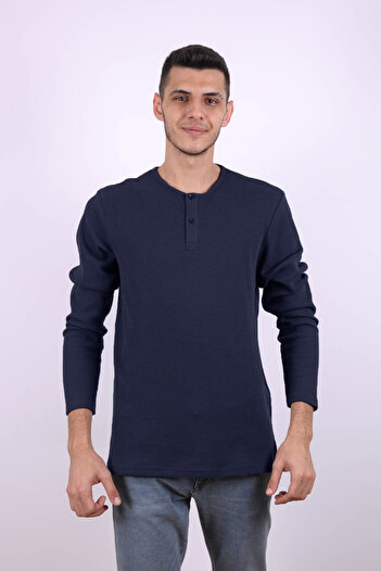 trender Світшот з ґудзиками Waffle indigo для чоловіків 5070