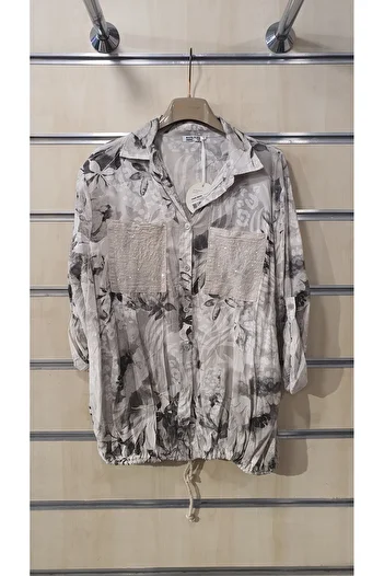 Park Moda Italian Shirt Sequin Detailed Authentic Pattern